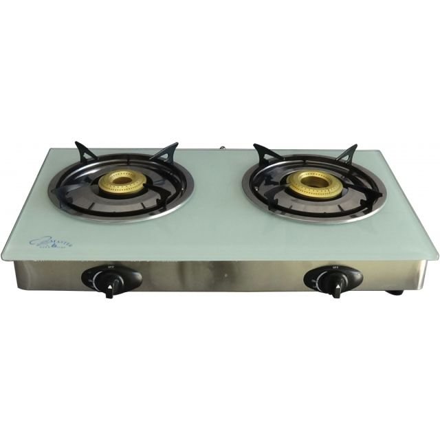 Επιτραπέζια εστία υγραερίου λευκό κρύσταλλο COOK MASTER JΥ-ΤΒ2001W